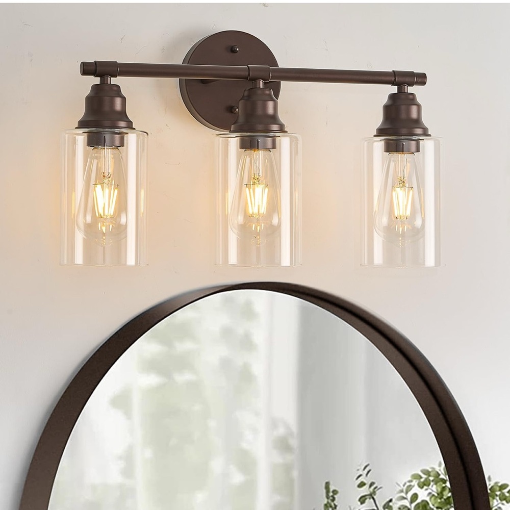 Vintage Vanity Lights for Farmhouse Bathroom, 3-Light Wall Sconces